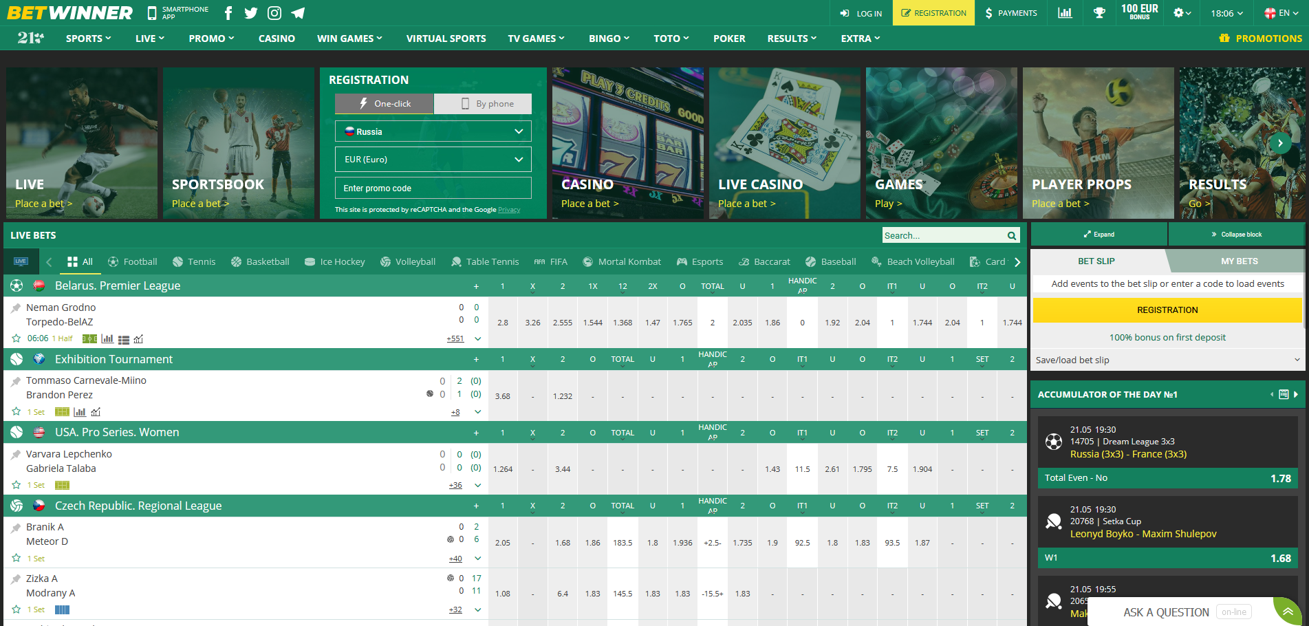 Betwinner Sportsbook